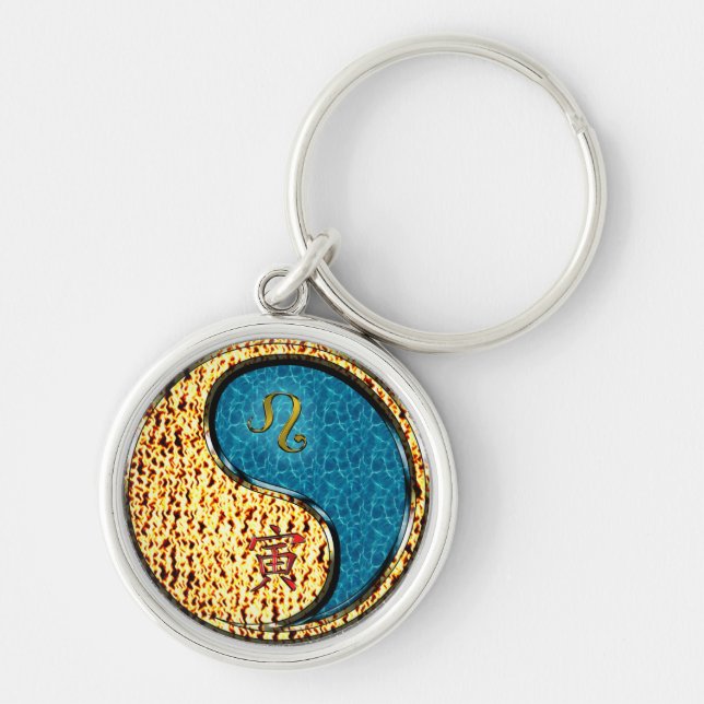 Leo & Water Tiger Key Ring (Front)