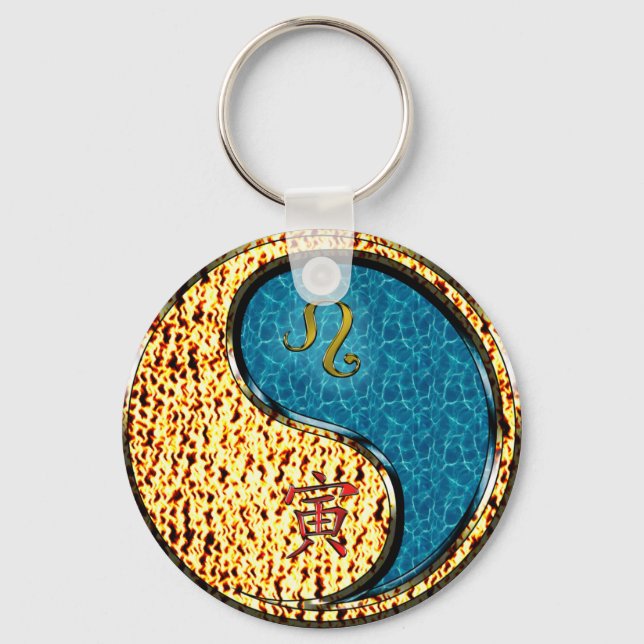 Leo & Water Tiger Key Ring (Front)