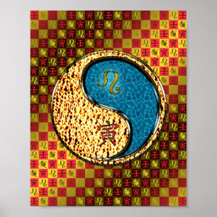 Leo & Water Tiger Poster