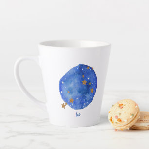 Leo Watercolor Sky Constellation Zodiac Latte Mug