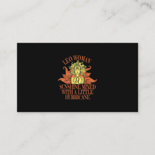 Leo Woman Zodiac Sign July August Birthday Business Card