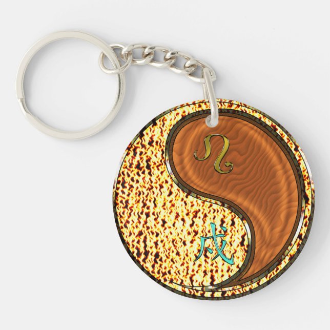 Leo & Wood Dog Key Ring (Front)