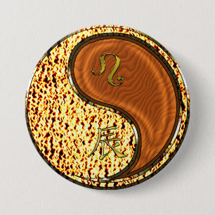 Leo & Wood Dragon 7.5 Cm Round Badge