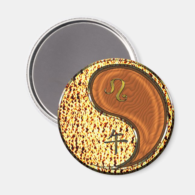Leo & Wood Horse Magnet (Front/Back)