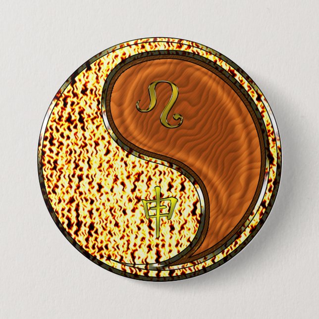 Leo & Wood Monkey 7.5 Cm Round Badge (Front)