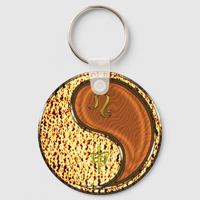 Leo & Wood Monkey Key Ring (Front)