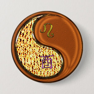 Leo & Wood Rooster 7.5 Cm Round Badge