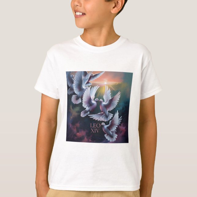 Leo XIV - A Papal Dawn of Peace and Love T-Shirt (Front)