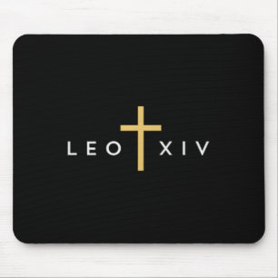 Leo Xiv Pope Cross Thin Christian Faith Jesus Mini Mouse Mat