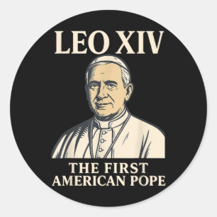 Leo Xiv The First American Pope Classic Round Sticker