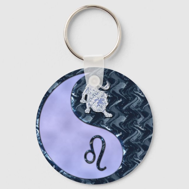 Leo Yin Yang Key Ring (Front)