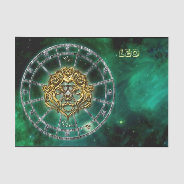 Leo Zodiac Astrology design Tissue Paper (Front)