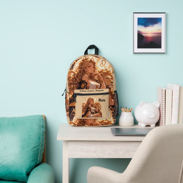 Leo Zodiac Backpack Personalized Astrology Gift (Insitu)