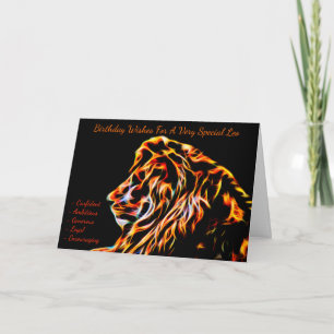 Leo Zodiac Birthday Greeting Card