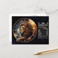 Leo Zodiac Birthday Postcard