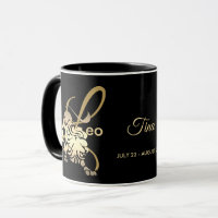 Leo ♌ Zodiac Birthday Sign  / Black and Gold