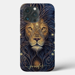 Leo zodiac black and gold Case-Mate iPhone case