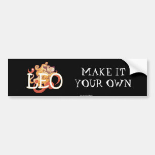 Leo zodiac bumper sticker