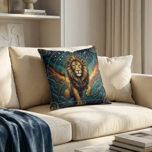Leo Zodiac Celestial Cushion