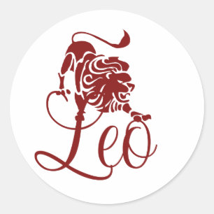 Leo Zodiac Classic Round Sticker