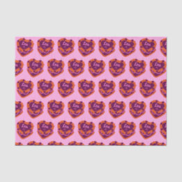Leo Zodiac Coquette Heart Birthday Cake Tissue Paper