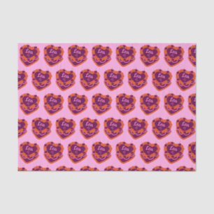 Leo Zodiac Coquette Heart Birthday Cake Tissue Paper