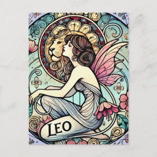 Leo Zodiac Fairy Astrology Sign Fairies            Postcard