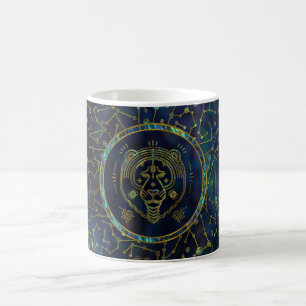 Leo Zodiac Gold Abalone on Constellation Coffee Mug