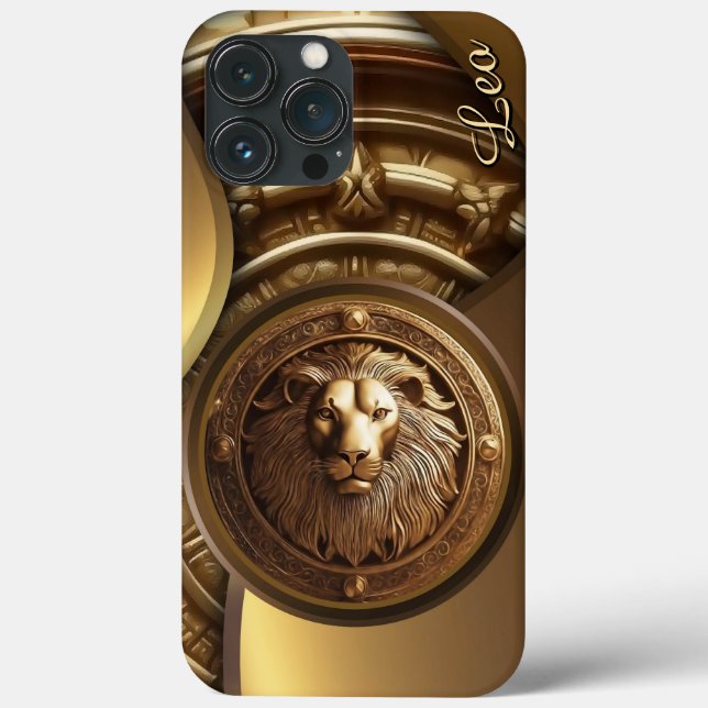 Leo, zodiac, gold, Birth, design, trend Case-Mate iPhone Case (Back)