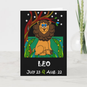 LEO - ZODIAC GREETING CARD
