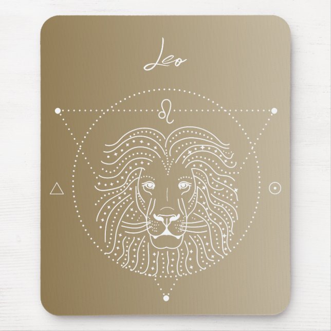 Leo zodiac horoscope star sign gradient mouse mat (Front)