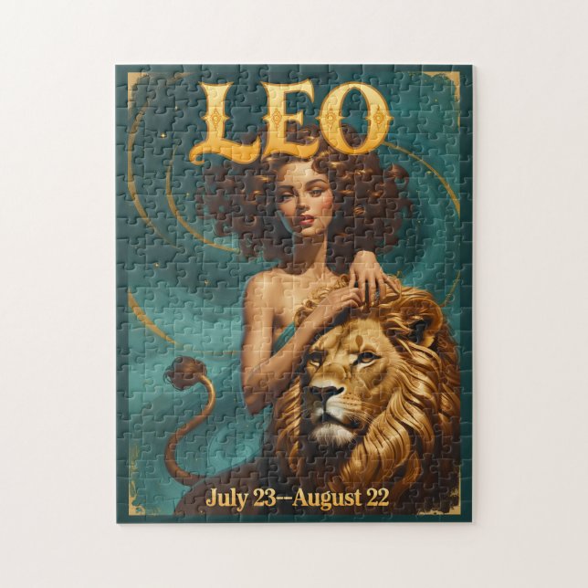 Leo Zodiac Jigsaw July/August Lion Gift Jigsaw Puzzle (Vertical)
