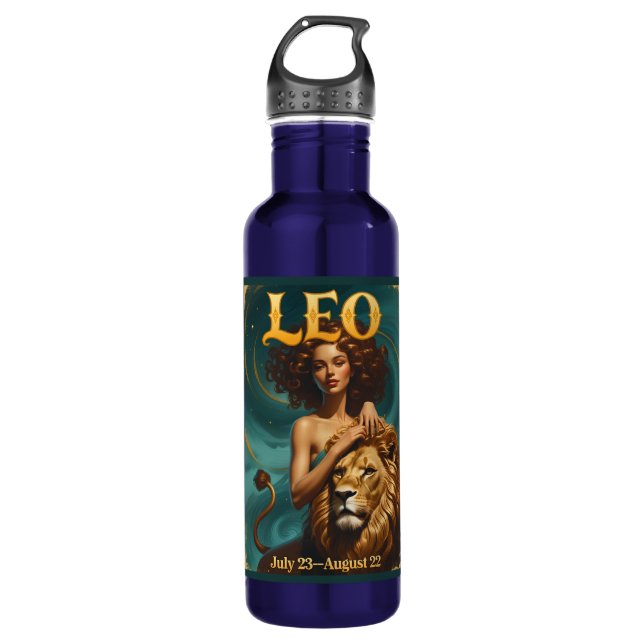 Leo Zodiac July August Birthday Astrology 710 Ml Water Bottle (Front)