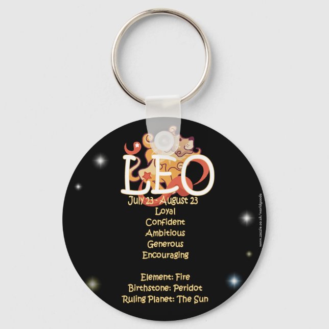 Leo zodiac key ring (Front)