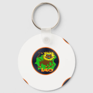 leo zodiac key ring