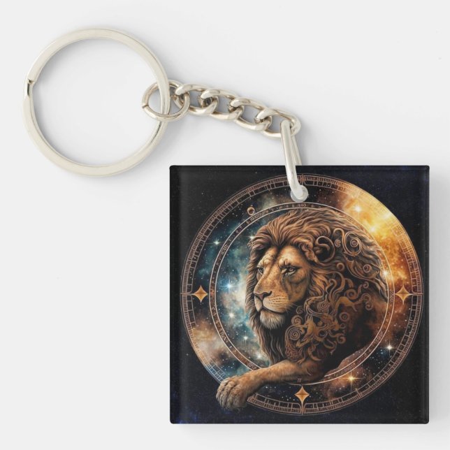 Leo Zodiac Keychain (Front)