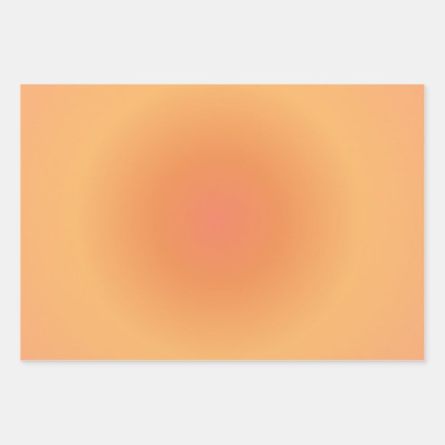 Leo Zodiac, Leo Aura Orange Gradient Wrapping Paper Sheet (Front)