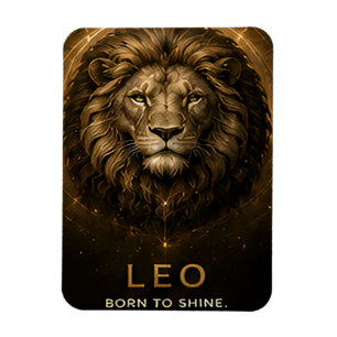 Leo Zodiac Lion Celestial Astrology Symbol Magnet