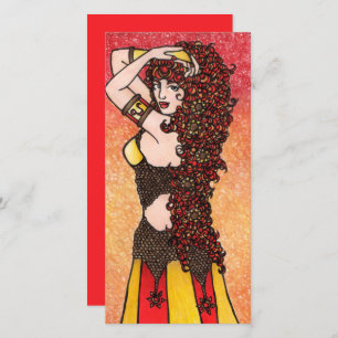 Leo Zodiac Lion Goddess Astrology Leos Symbol Holiday Card