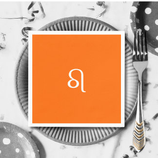 Leo zodiac  -   neon orange napkin