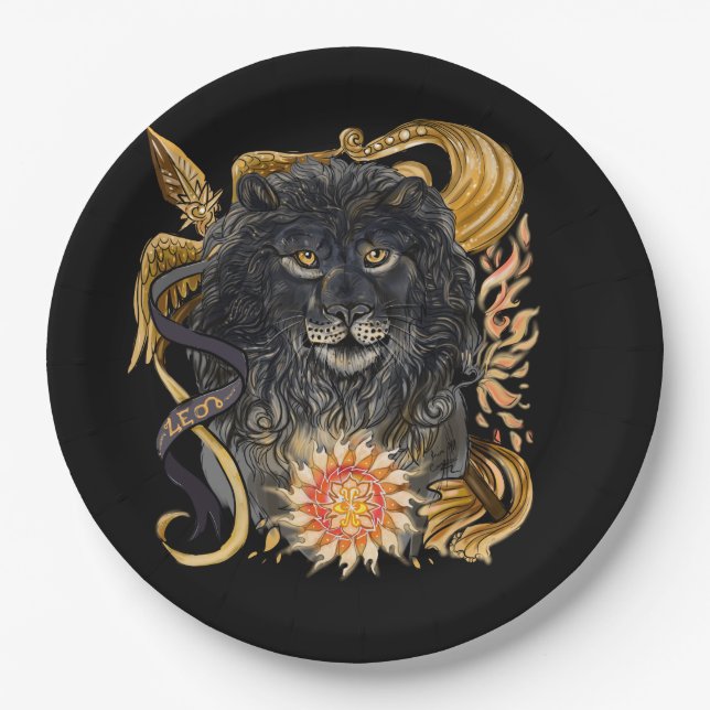 Leo~zodiac Paper Plate (Front)