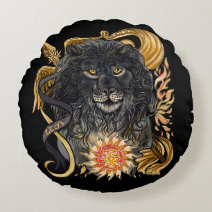 Leo Zodiac Round Cushion