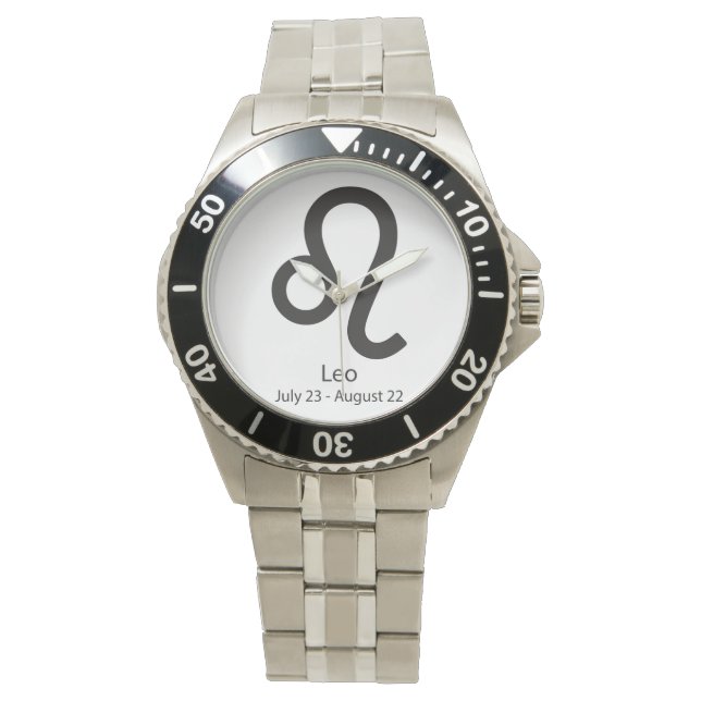 Leo Zodiac Sign Astrology Watch (Front)