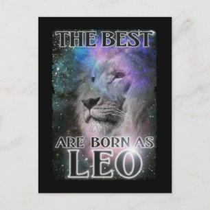 Leo Zodiac Sign Birthday Lion Born in July August Postcard