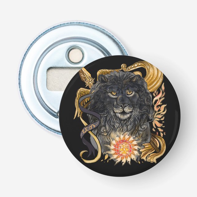 Leo Zodiac Sign Bottle Opener (Front)