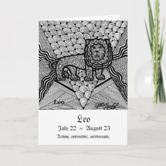 Leo (Zodiac sign) Card