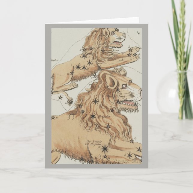 Leo Zodiac Sign Card (Front)