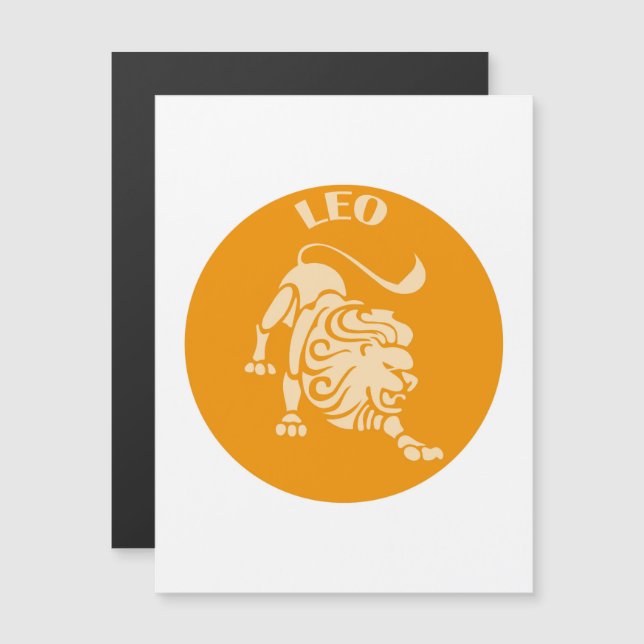 Leo, Zodiac Sign, Horoscope, Astrology Magnetic Invitation (Front/Back)