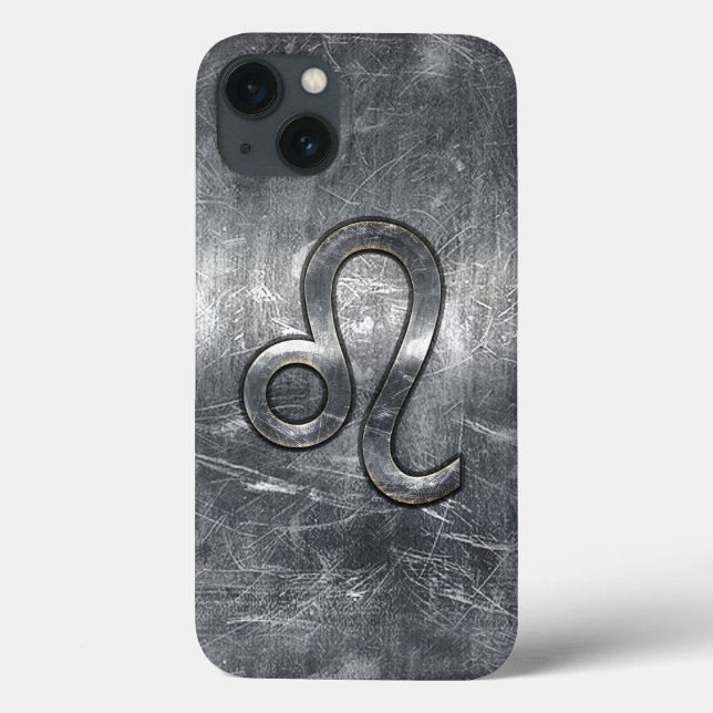 Leo Zodiac Sign in Industrial Style Case-Mate iPhone Case (Back)