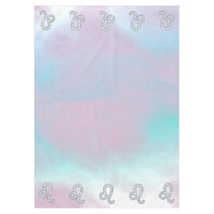 Leo Zodiac Sign in Mother of Pearl Style Print Tablecloth